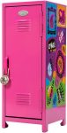 Schylling Girls Talk Pink Mini Locker - 11.25 Decorative Metal Storage Locker with 17 Mix-and-Match Magnets. Lock. and Keys - Ages 4-12