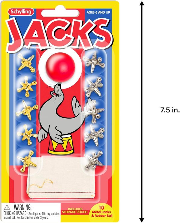 Metal Jacks and Rubber Ball Set