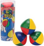 Schylling Classic Juggling Balls - Colorful Vinyl Toss-and-Catch Balls with Bead Filling - Includes 3 Balls and Instructions - Ages 5 and Up - Three Piece Set