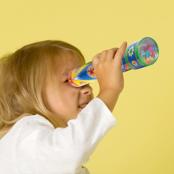 Schylling Classic Tin Kaleidoscope - Fun. Colorful Pattern-Changing Toy - Durable Tin with Multicolored Beads - Ages 3 and Up - One Piece