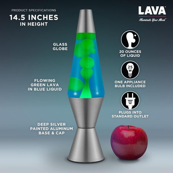 Lava? Lamp - 14.5 Deep Ocean - The Original Motion Light - Yellow/Green Wax and Blue Liquid - Item #2634 (Amazon Exclusive)